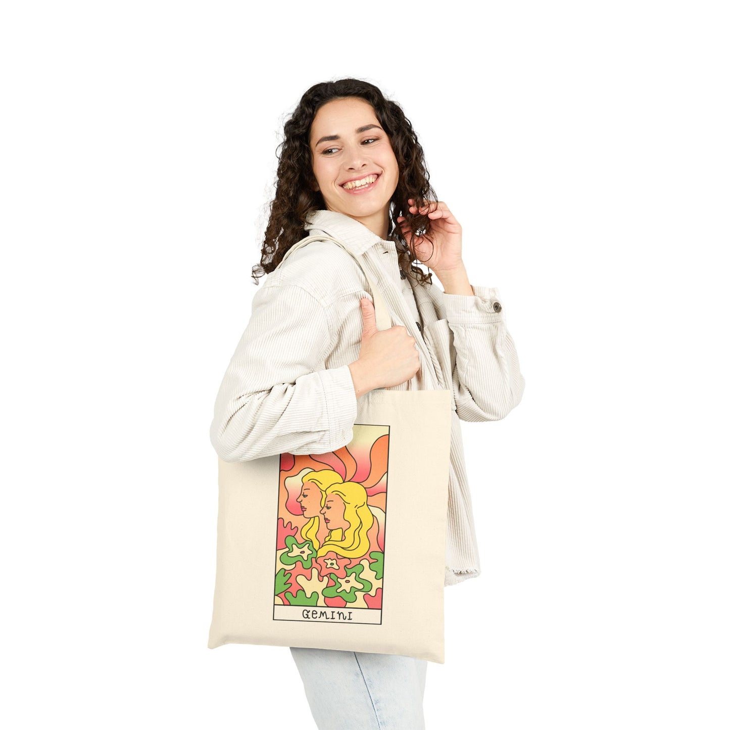 Gemini Tote Bag - Heavyweight 100% Cotton Canvas by TheGlassyLass.com