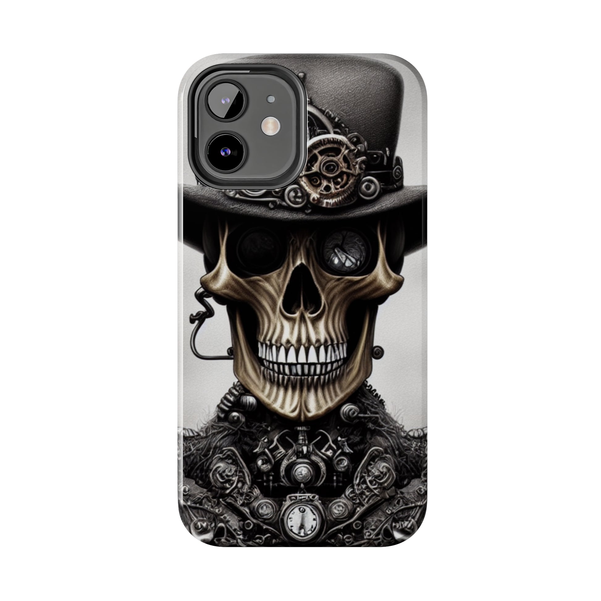 Steampunk Skull: iPhone Tough Case Design - Wireless Charging - Superior Protection - Original Designs by TheGlassyLass.com
