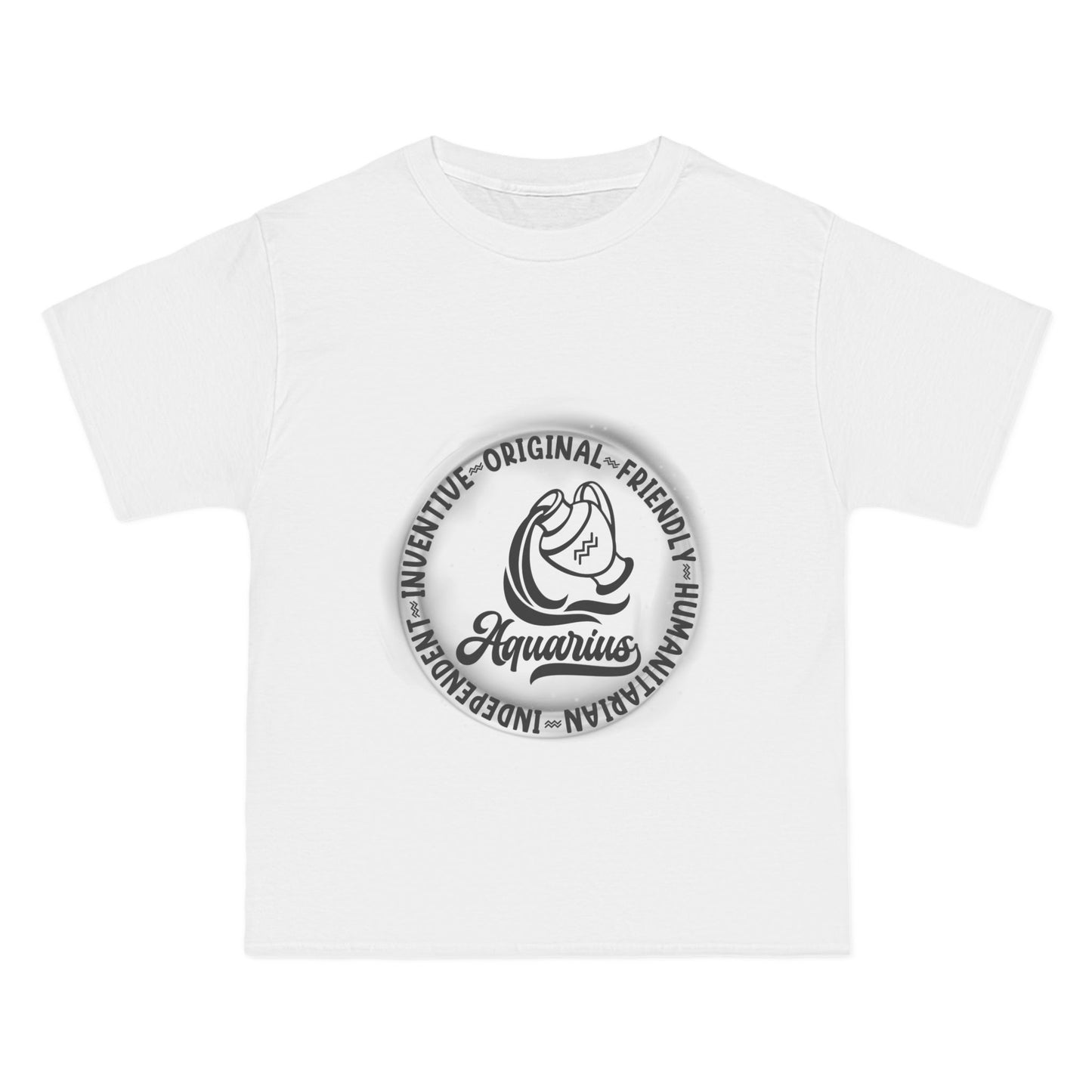 Aquarius T-Shirt: (Hanes Beefy-T 100% Preshrunk Cotton Custom Printed by TheGlassyLass.com