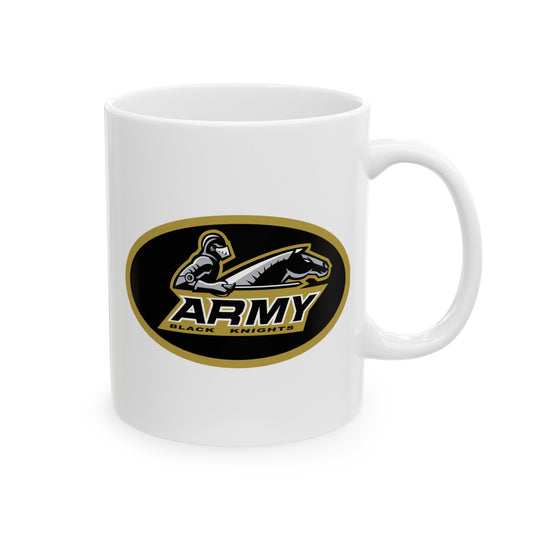 US Army Black Knights - Double Sided White Ceramic Coffee Mug 11oz by TheGlassyLass.com