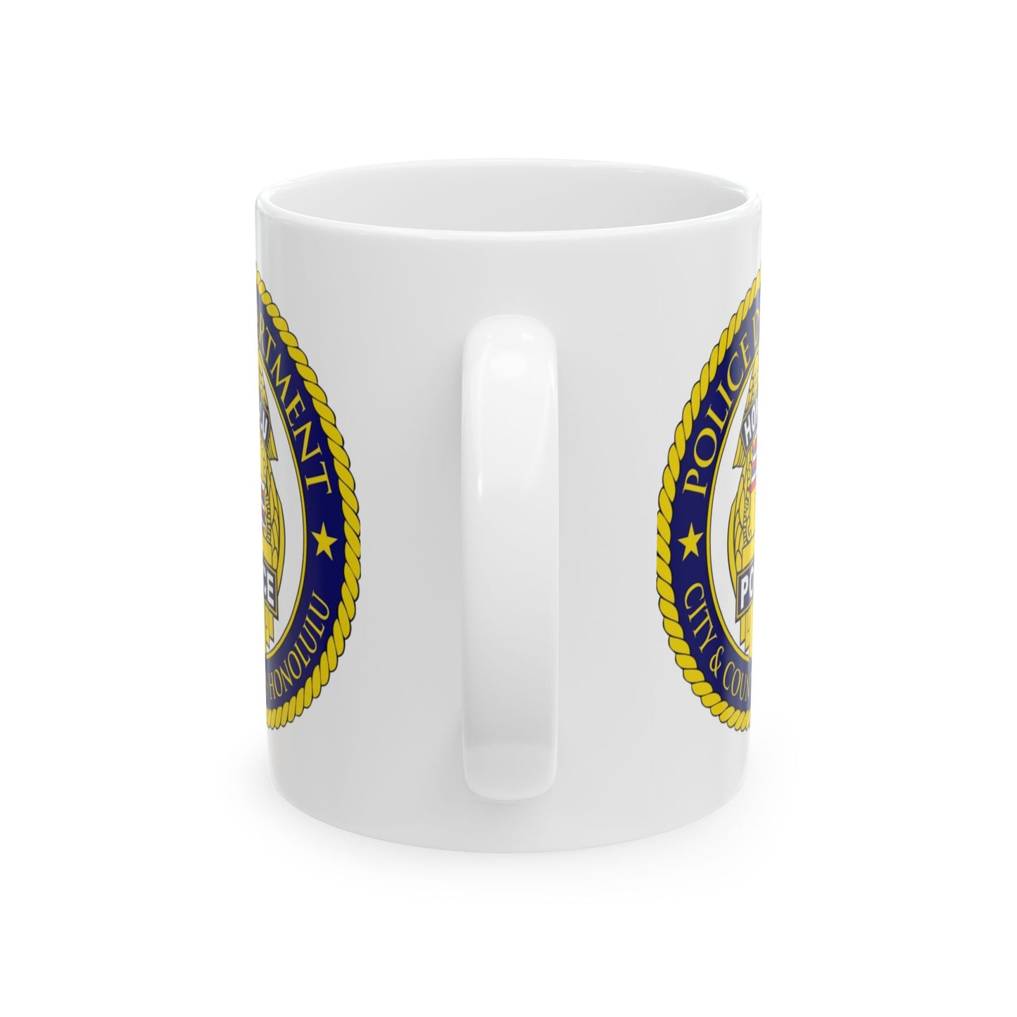 Honolulu Police Department Coffee Mug - Double Sided Print, White Ceramic, 11oz by TheGlassyLass.com