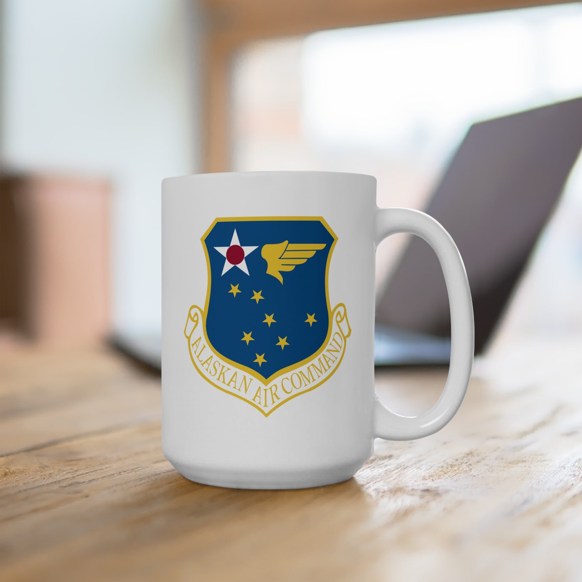 US Air Force Alaskan Air Command - Double Sided White Ceramic Coffee Mug 15oz by TheGlassyLass.com