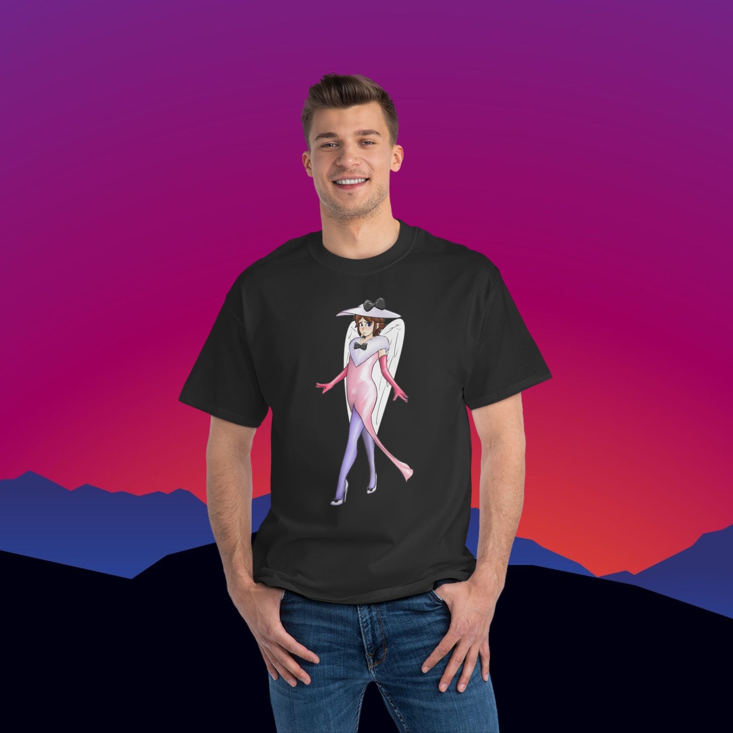 Angel Cosplay T-Shirt: (Hanes Beefy-T 100% Preshrunk Cotton) Custom Printed by TheGlassyLass.com