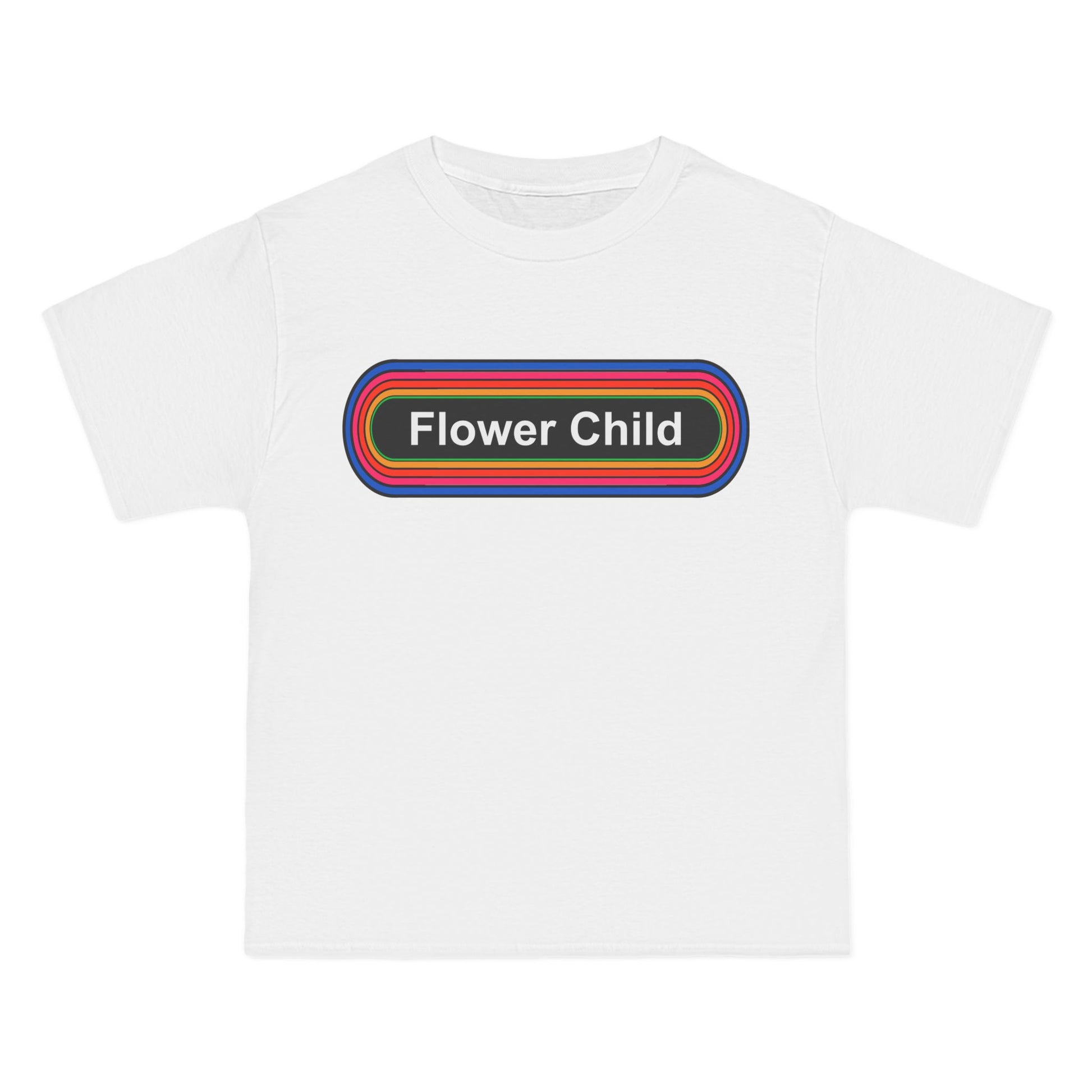 Flower Child T-Shirt: (Hanes Beefy-T 100% Preshrunk Cotton Custom Printed by TheGlassyLass.com