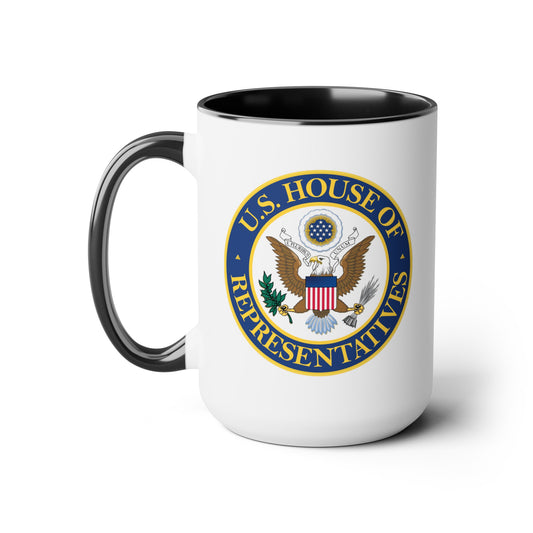 US House of Representative Coffee Mug - Double Side Black Accent White Ceramic 15oz by TheGlassyLass.com