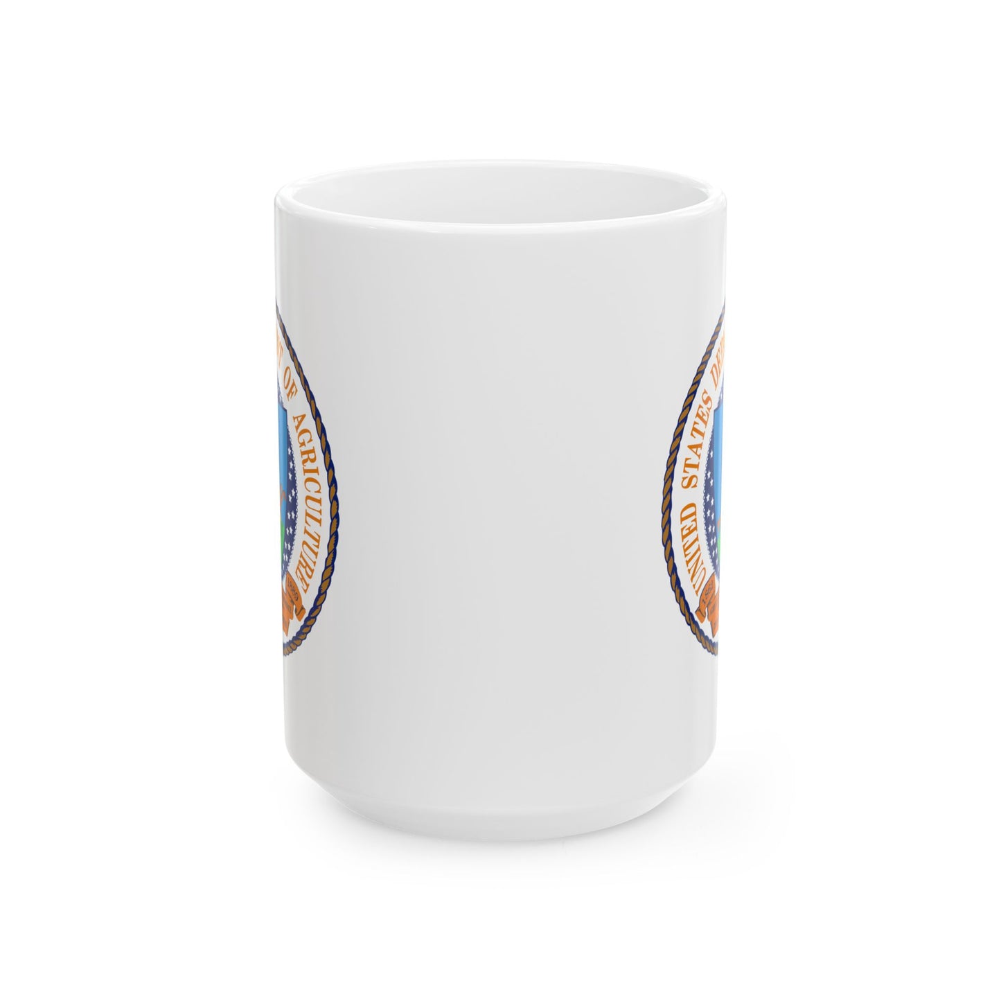 United States Department of Agriculture Seal Coffee Mug - Double Sided White Ceramic 15oz by TheGlassyLass.com