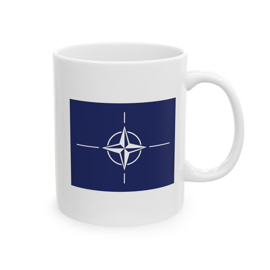 NATO Coffee Mug - Double Sided White Ceramic 11oz by TheGlassyLass.com