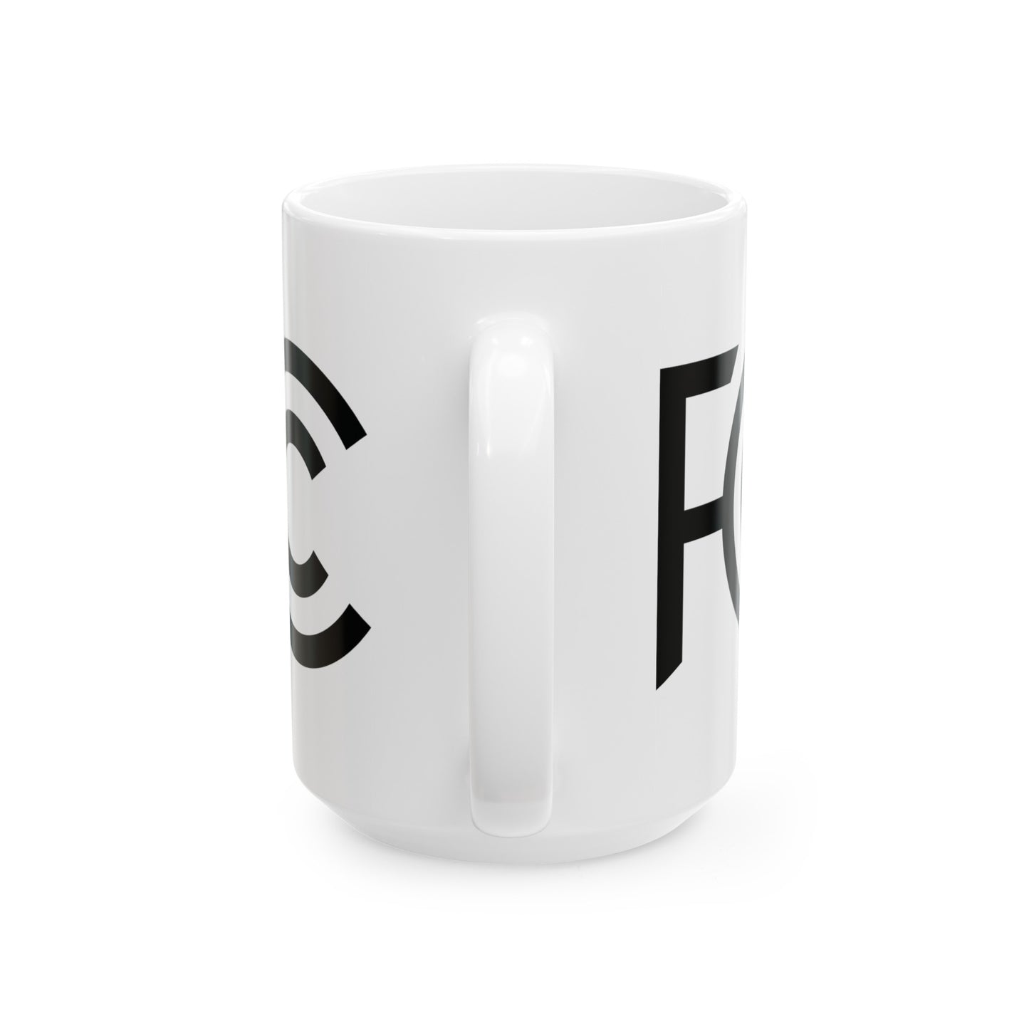 FCC Seal Coffee Mug - Double Sided White Ceramic 15oz by TheGlassyLass.com