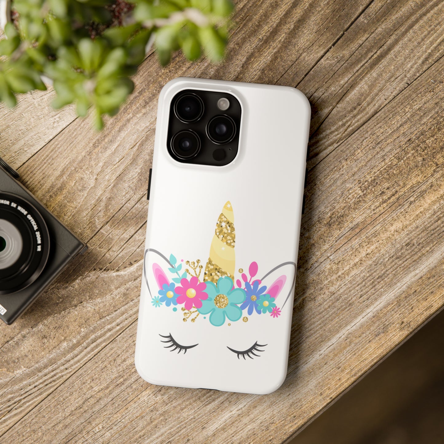 Unicorn Mask: iPhone Tough Case Design - Wireless Charging - Superior Protection - Original Designs by TheGlassyLass.com