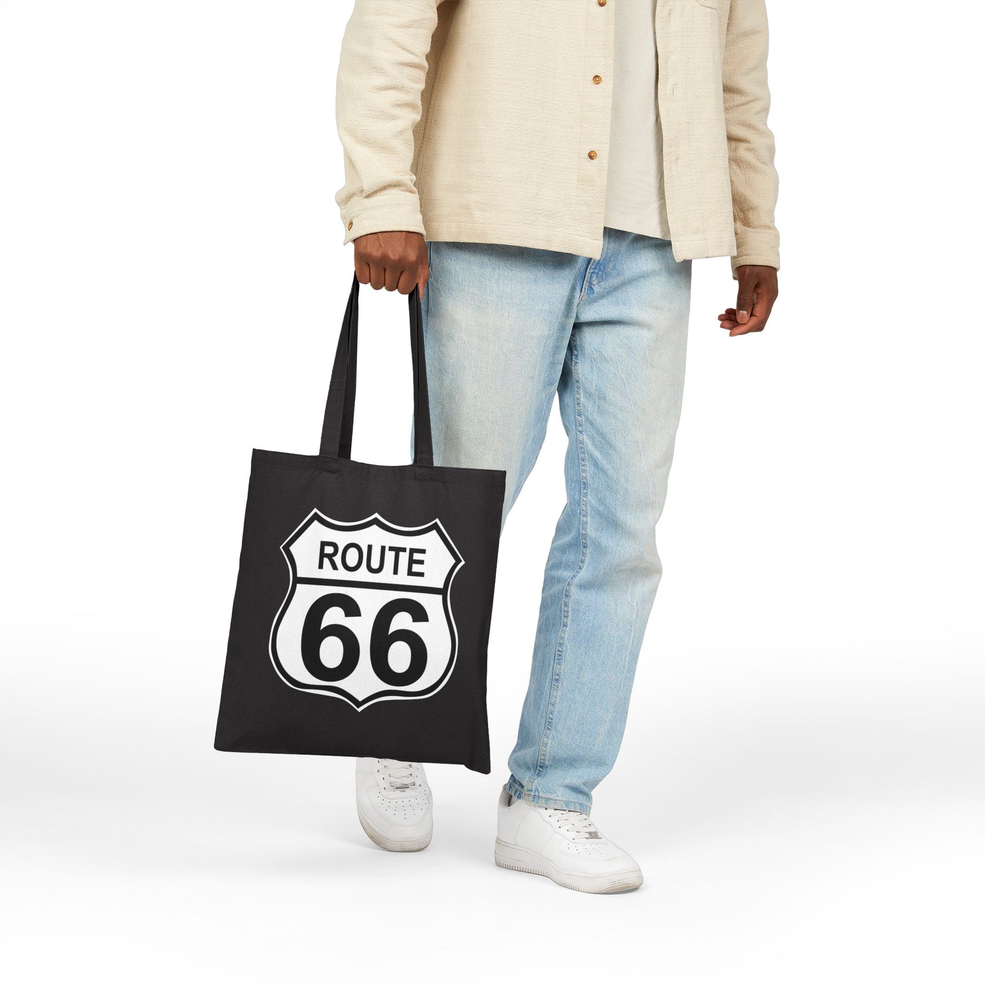 Historic Route 66 Tote Bag - Heavyweight 100% Cotton Canvas by TheGlassyLass.com