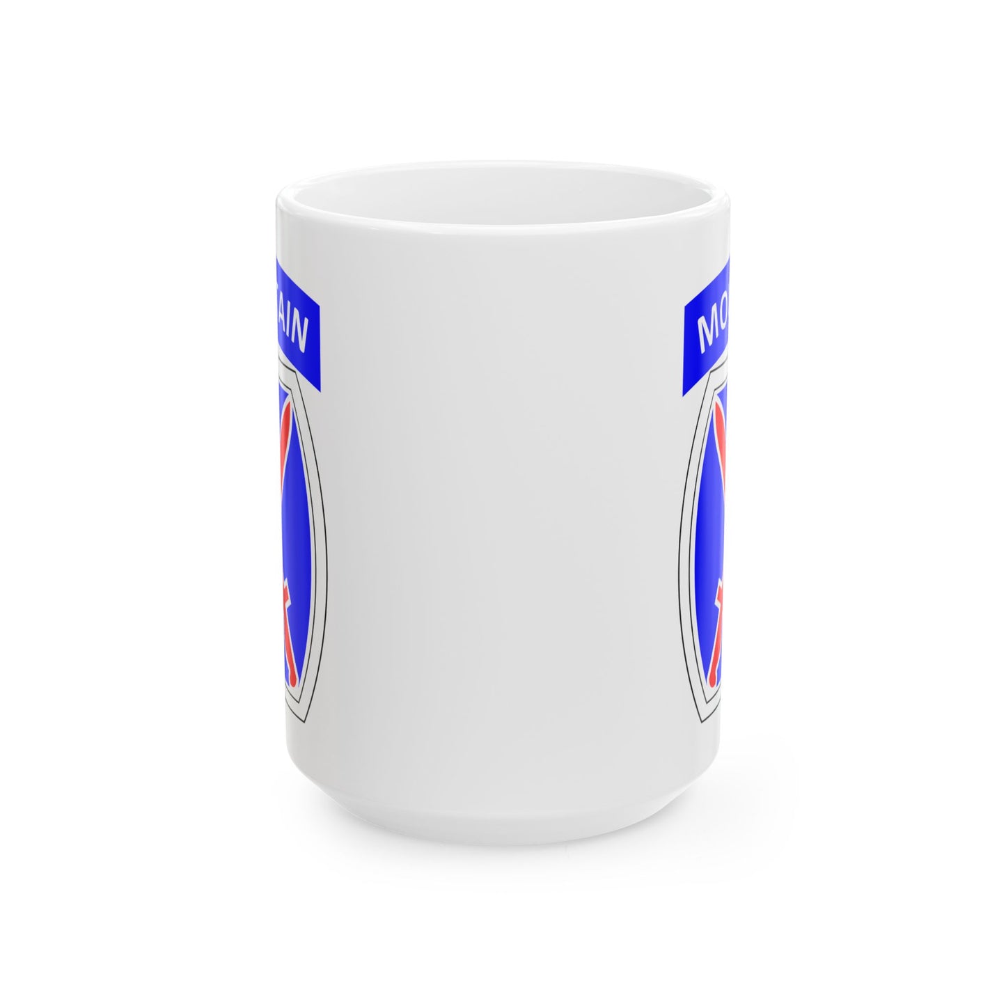10th Mountain Division Coffee Mug - Double Sided White Ceramic 15oz by TheGlassyLass.com