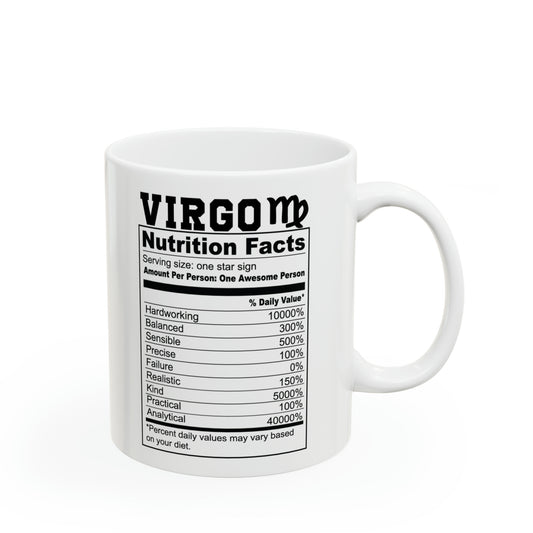 Virgo Tarot Card Coffee Mug - Double Sided 11oz White Ceramic by TheGlassyLass.com