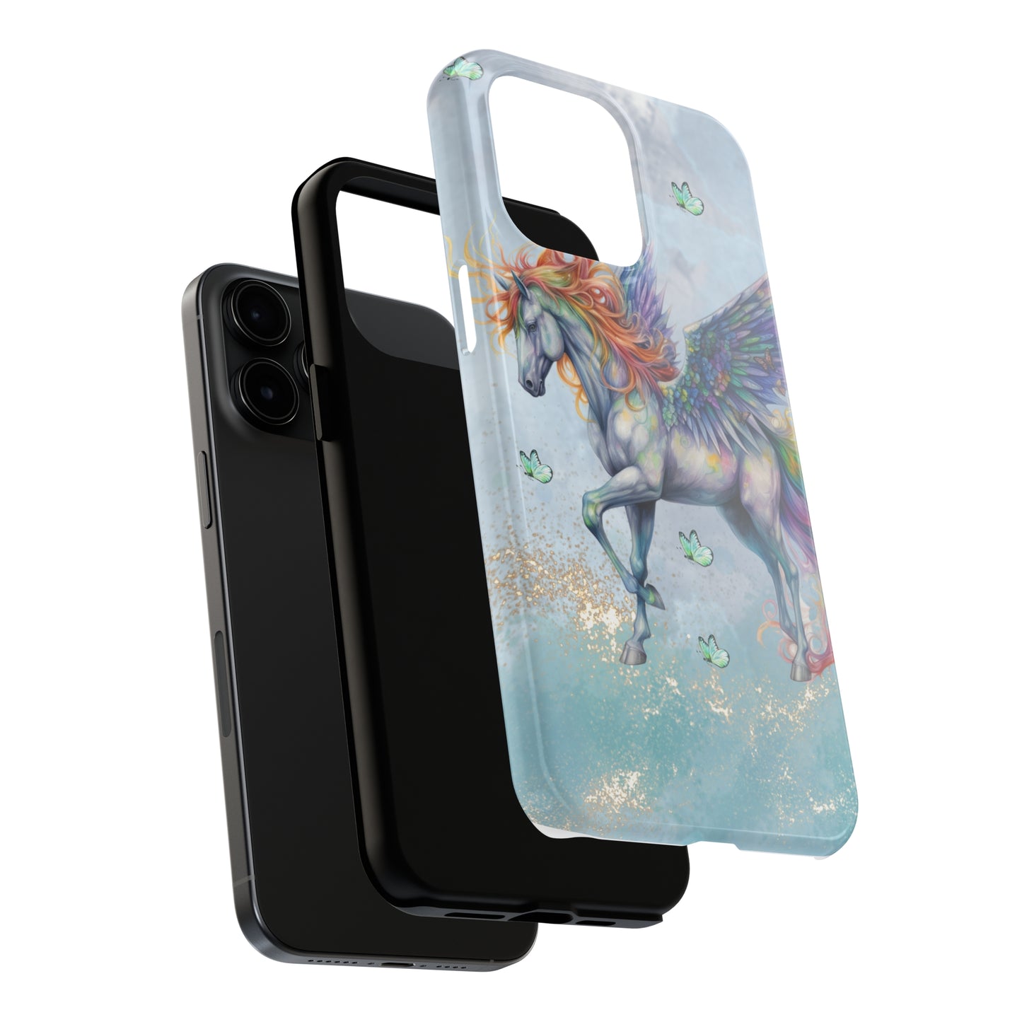 Mythical Unicorn: iPhone Tough Case Design - Wireless Charging - Superior Protection - Original Designs by TheGlassyLass.com