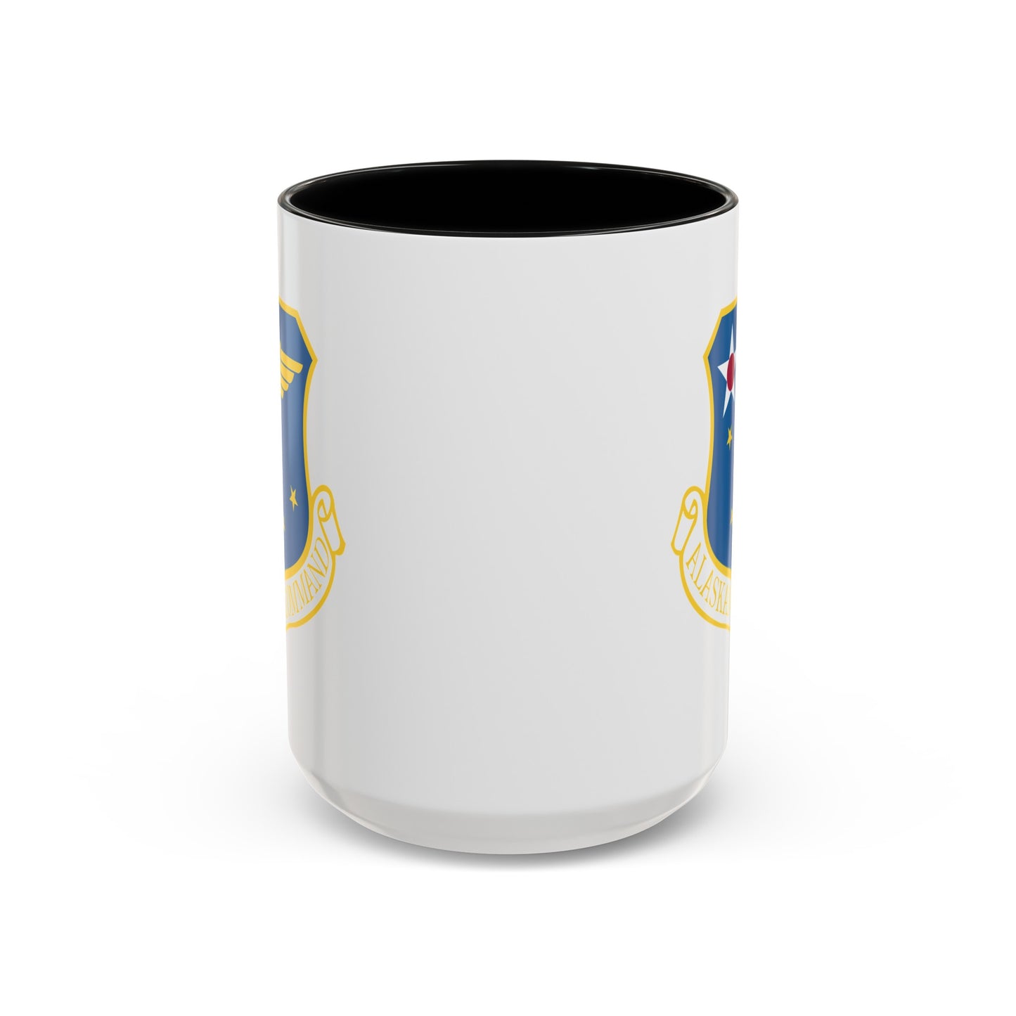 US Air Force Alaskan Air Command - Double Sided Black Accent White Ceramic Coffee Mug 15oz by TheGlassyLass.com