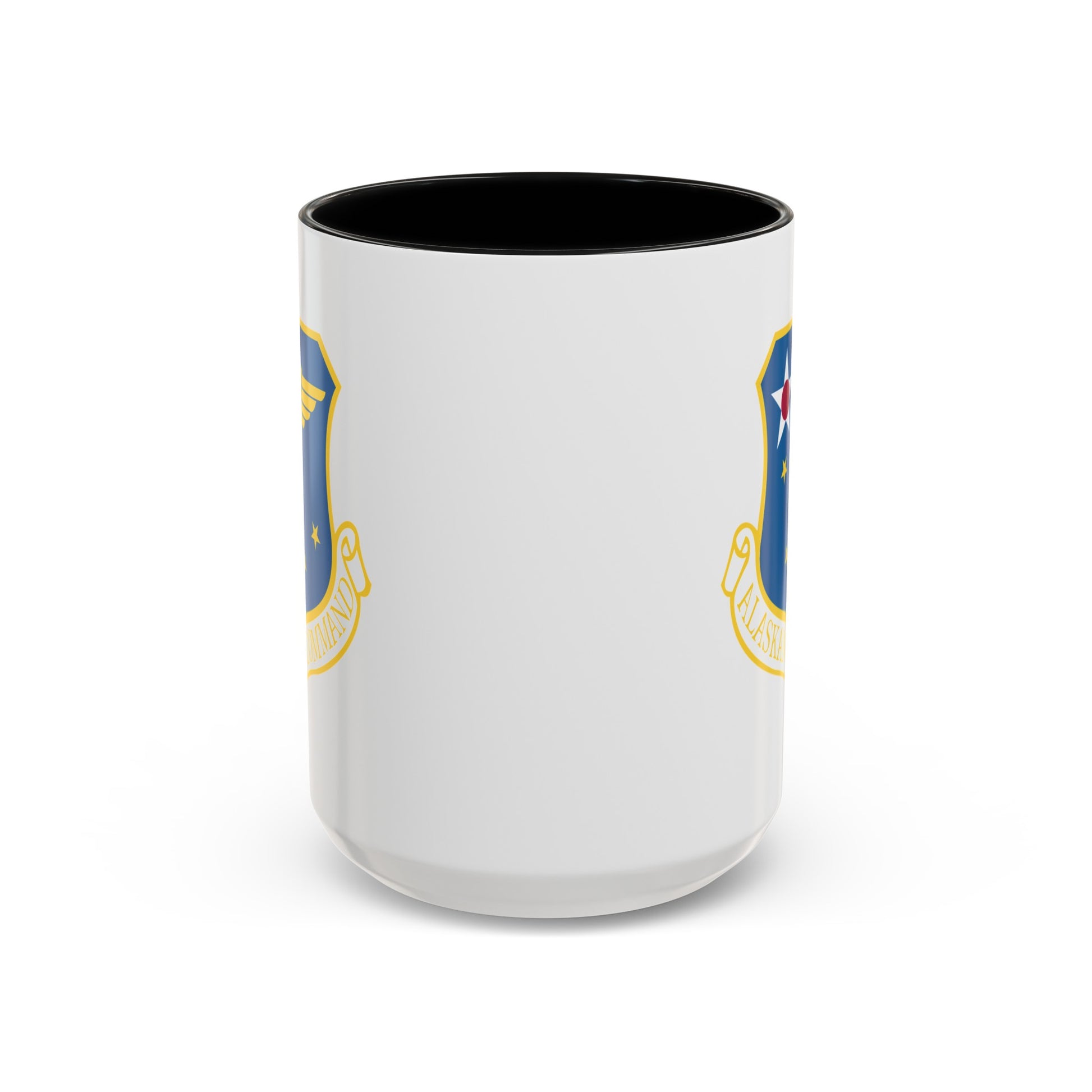 US Air Force Alaskan Air Command - Double Sided Black Accent White Ceramic Coffee Mug 15oz by TheGlassyLass.com