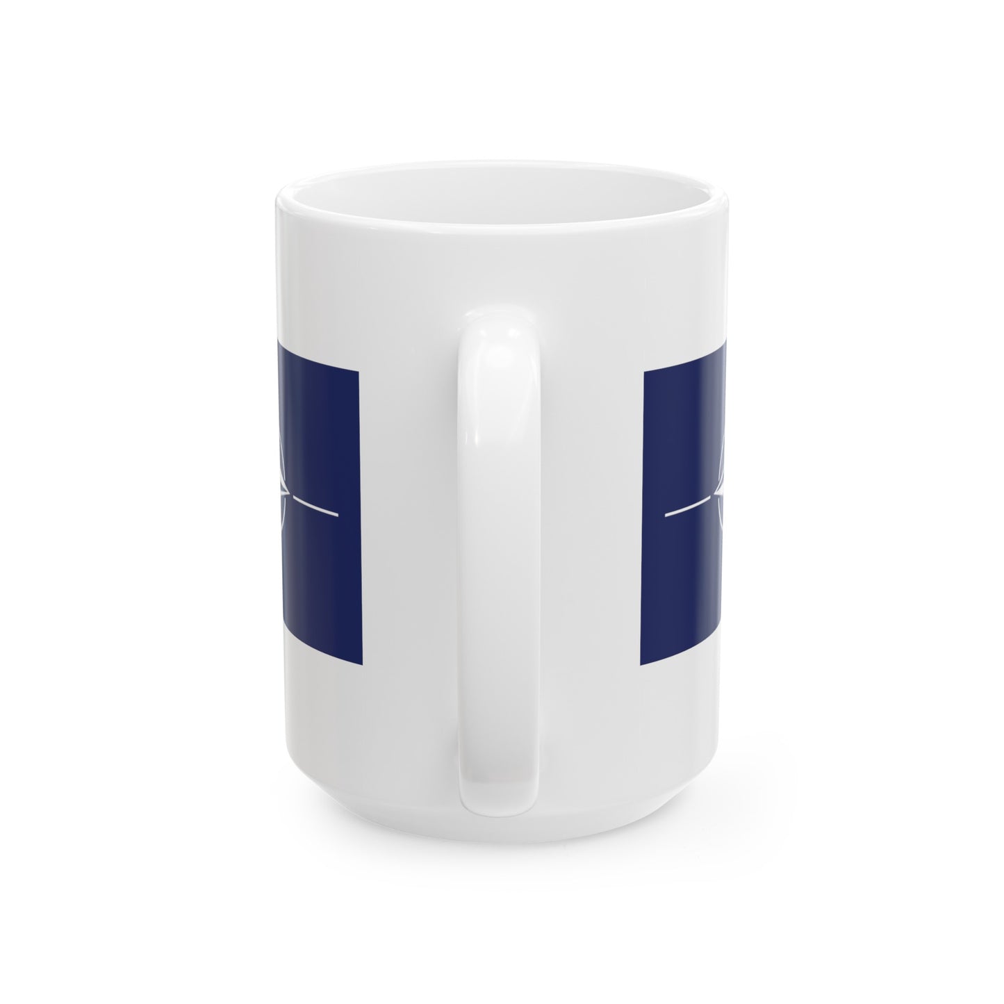 NATO Coffee Mug - Double Sided White Ceramic 15oz by TheGlassyLass.com