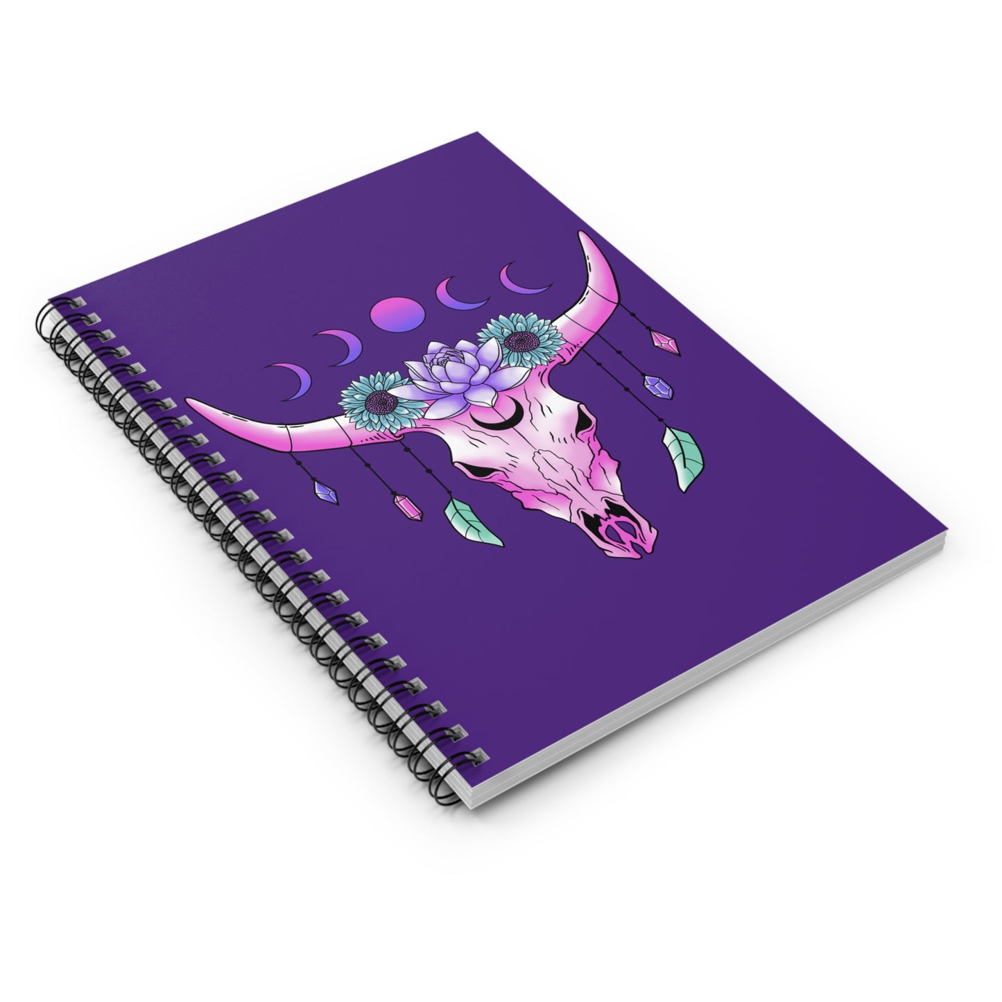 Mystic Moon Phase - I Love You: Spiral Notebook - Log Books - Journals - Diaries - and More Custom Printed by TheGlassyLass