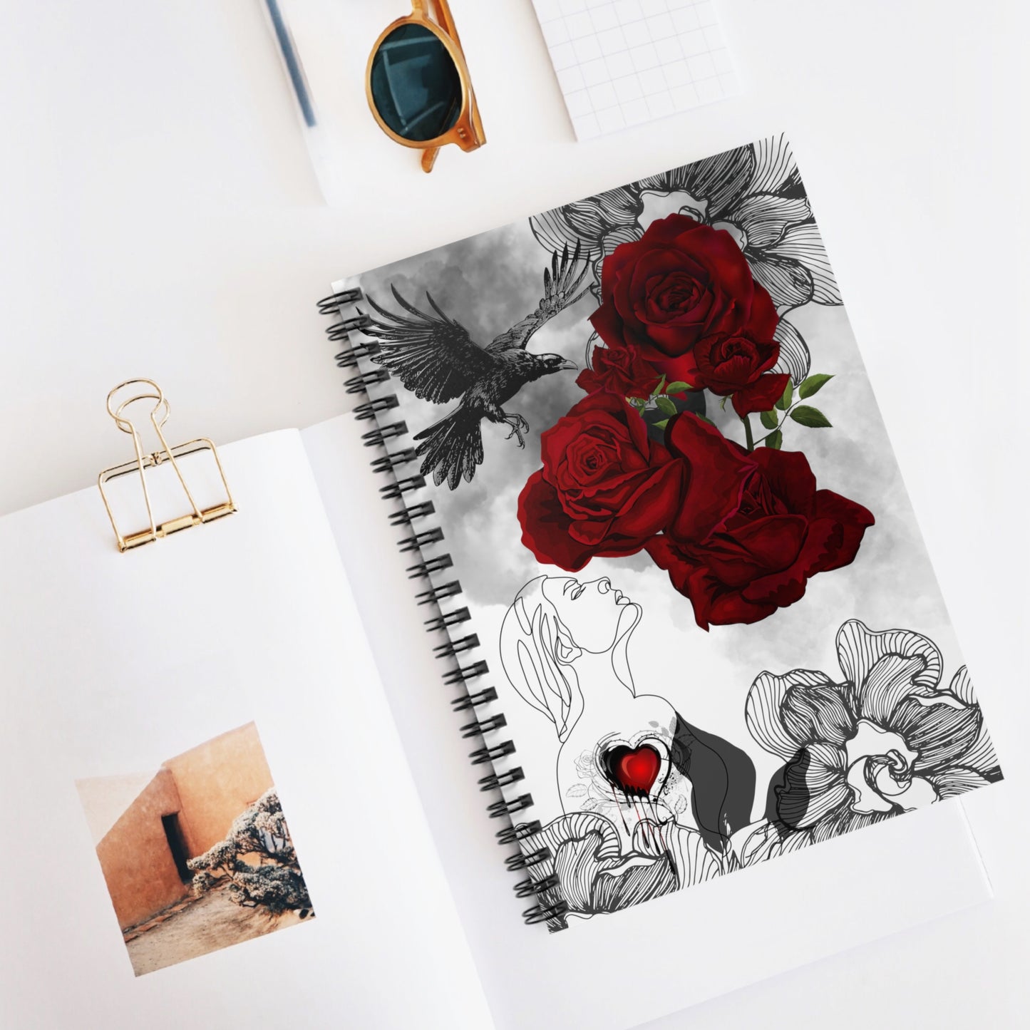 Wounded Heart: Spiral Notebook - Log Books - Journals - Diaries - and More Custom Printed by TheGlassyLass