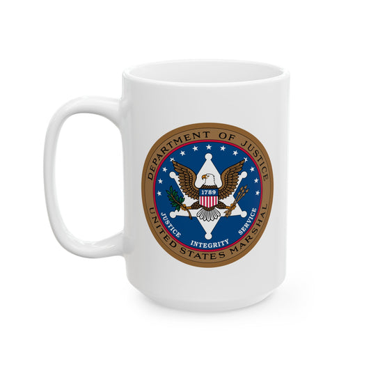 US Marshal Coffee Mug - Double Sided Print, White Ceramic, 15oz by TheGlassyLass.com