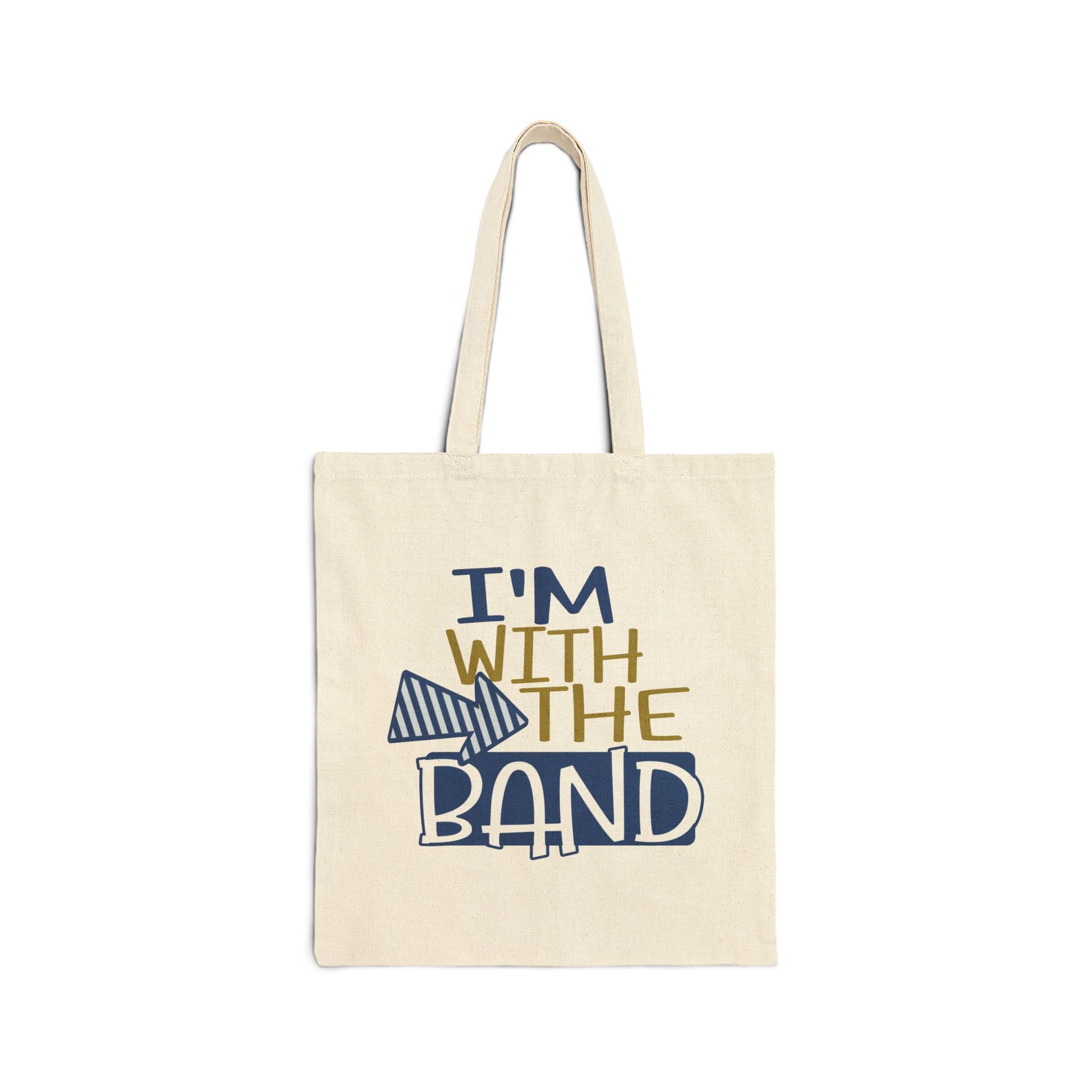 With The Band Logo Tote Bag - Heavyweight 100% Cotton Canvas by TheGlassyLass.com