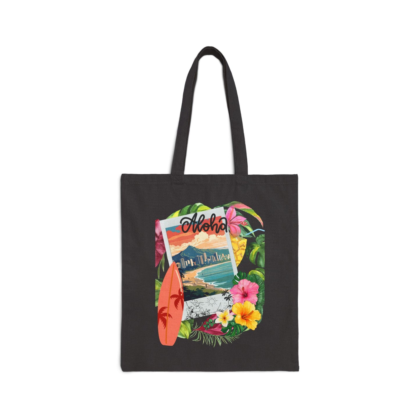 Aloha Hawaii Logo Tote Bag - Heavyweight 100% Cotton Canvas by TheGlassyLass.com