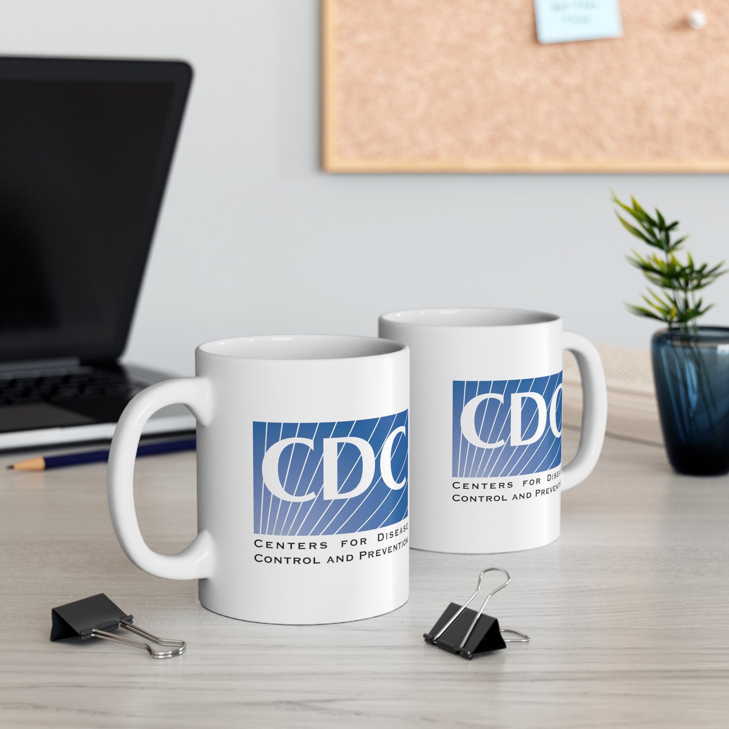 CDC Coffee Mug - Double Sided White Ceramic 11oz by TheGlassyLass.com