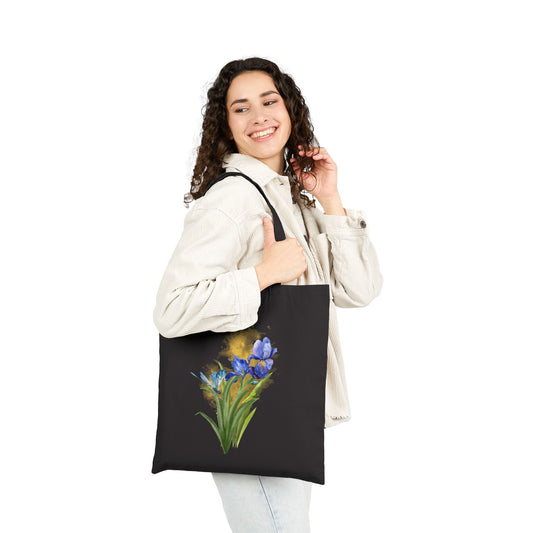 Iris and Insects Tote Bag - Heavyweight 100% Cotton Canvas by TheGlassyLass.com