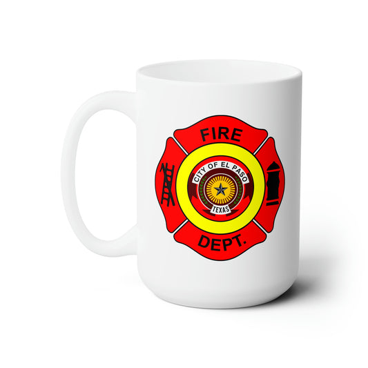 El Paso Fire Department Coffee Mug - Double Sided White Ceramic 15oz by TheGlassyLass.com