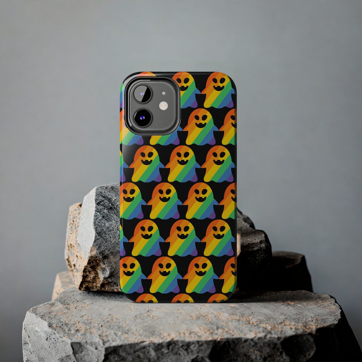 Ghost of Rainbow Pride: iPhone Tough Case Design - Wireless Charging - Superior Protection - Original Designs by TheGlassyLass.com