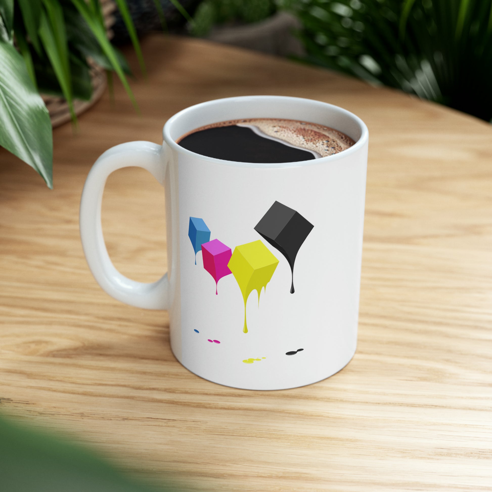 Molten Colors Mug - Double Sided White Ceramic 11oz by TheGlassyLass.com