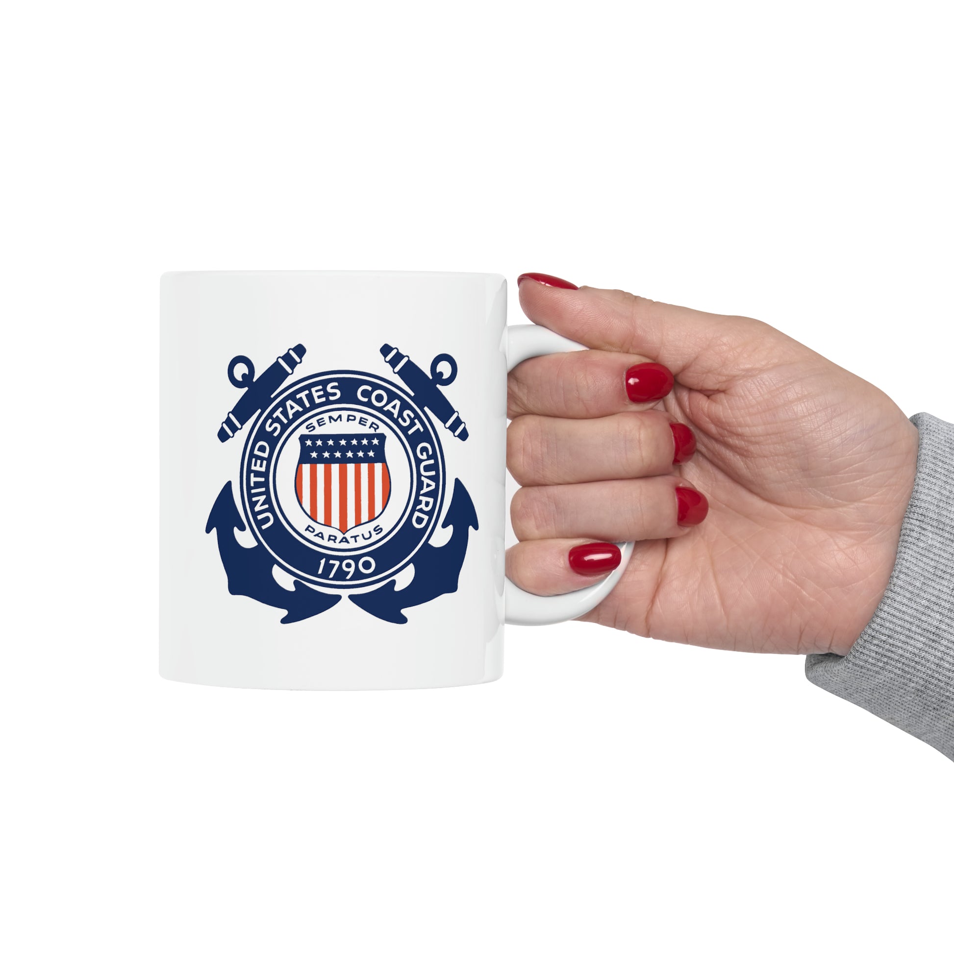 US Coast Guard Seal Coffee Mug - Double Sided White Ceramic 11oz by TheGlassyLass.com