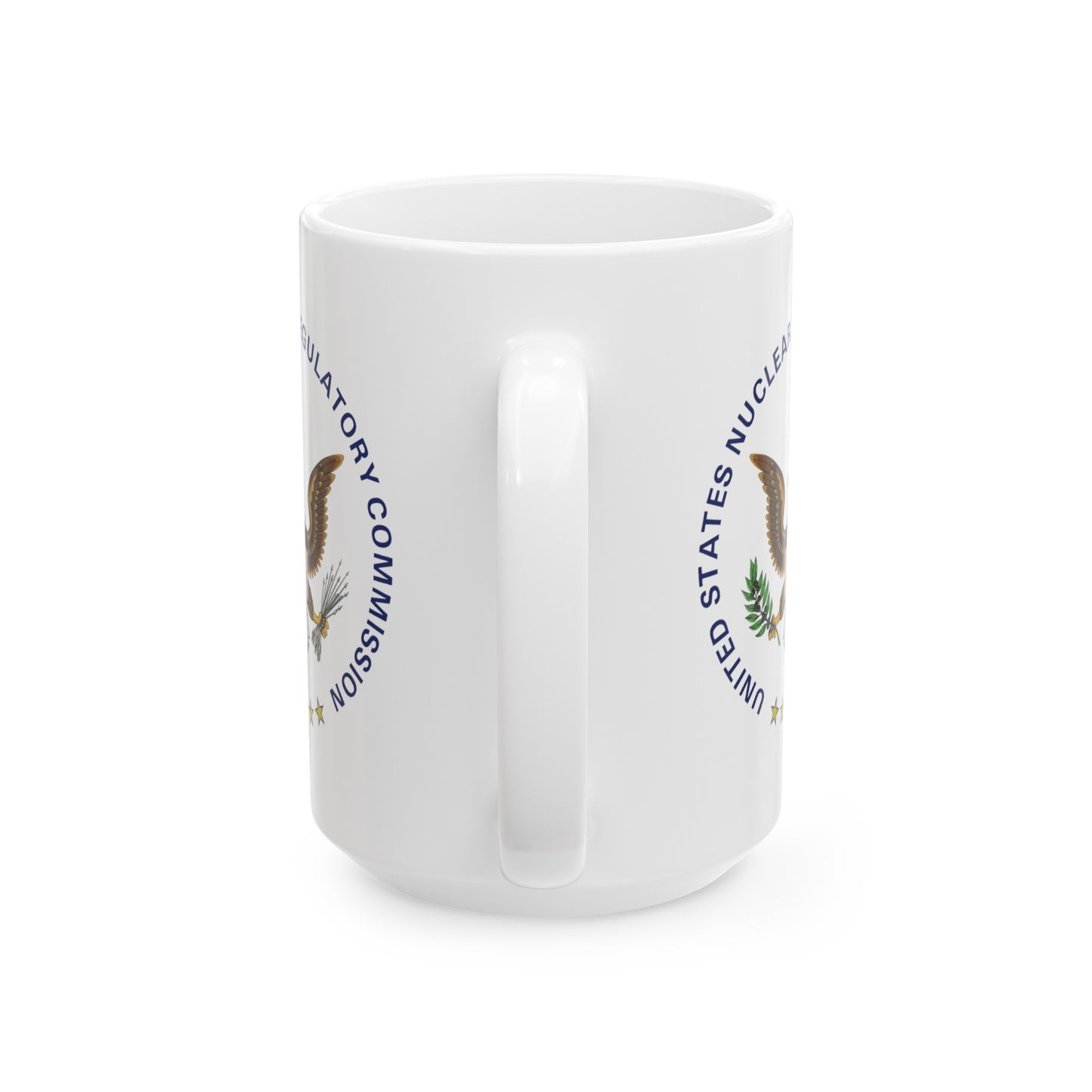 US NRC Coffee Mug - Double Sided White Ceramic 15oz by TheGlassyLass.com