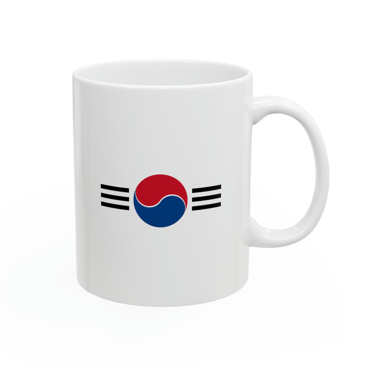 South Korean Air Force Roundel Coffee Mug - Double Sided White Ceramic 11oz - By TheGlassyLass.com