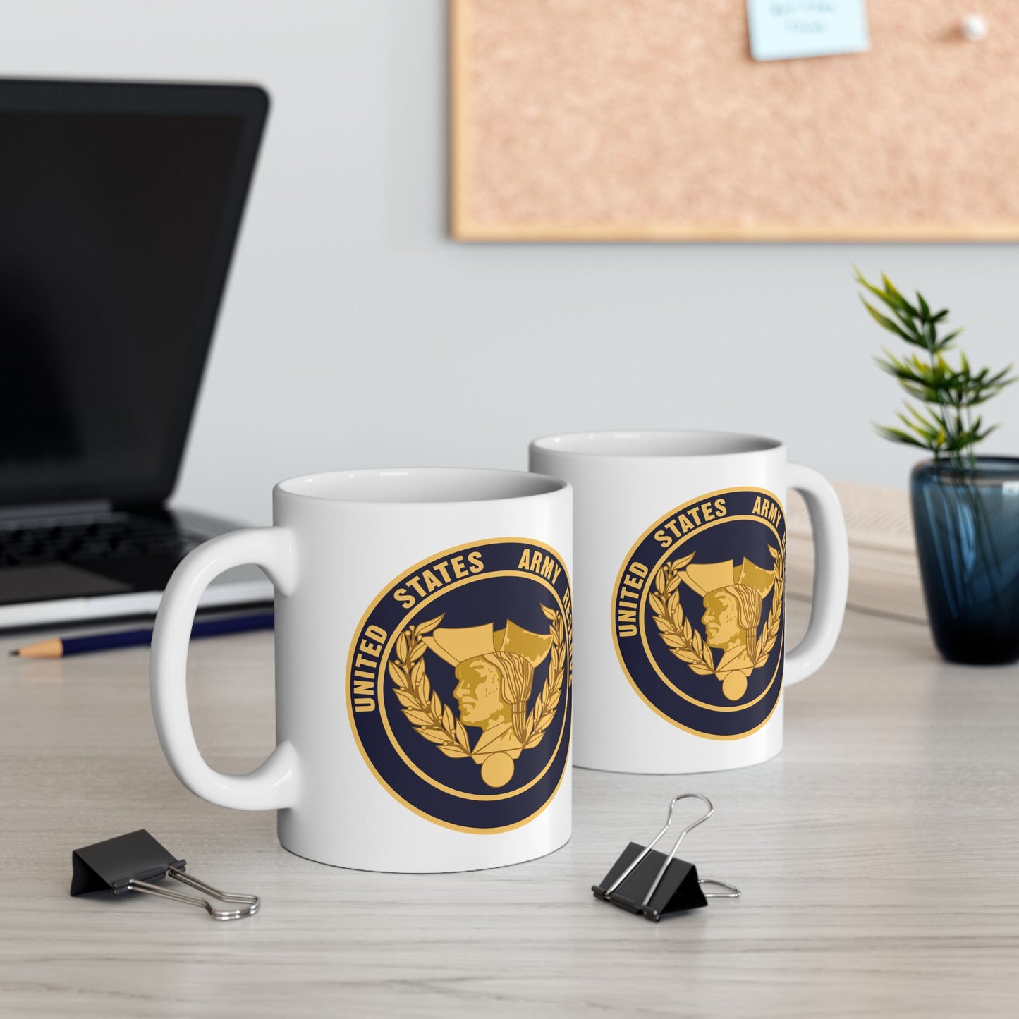 United States Army Reserve Seal - Double Sided White Ceramic Coffee Mug 11oz by TheGlassyLass.com