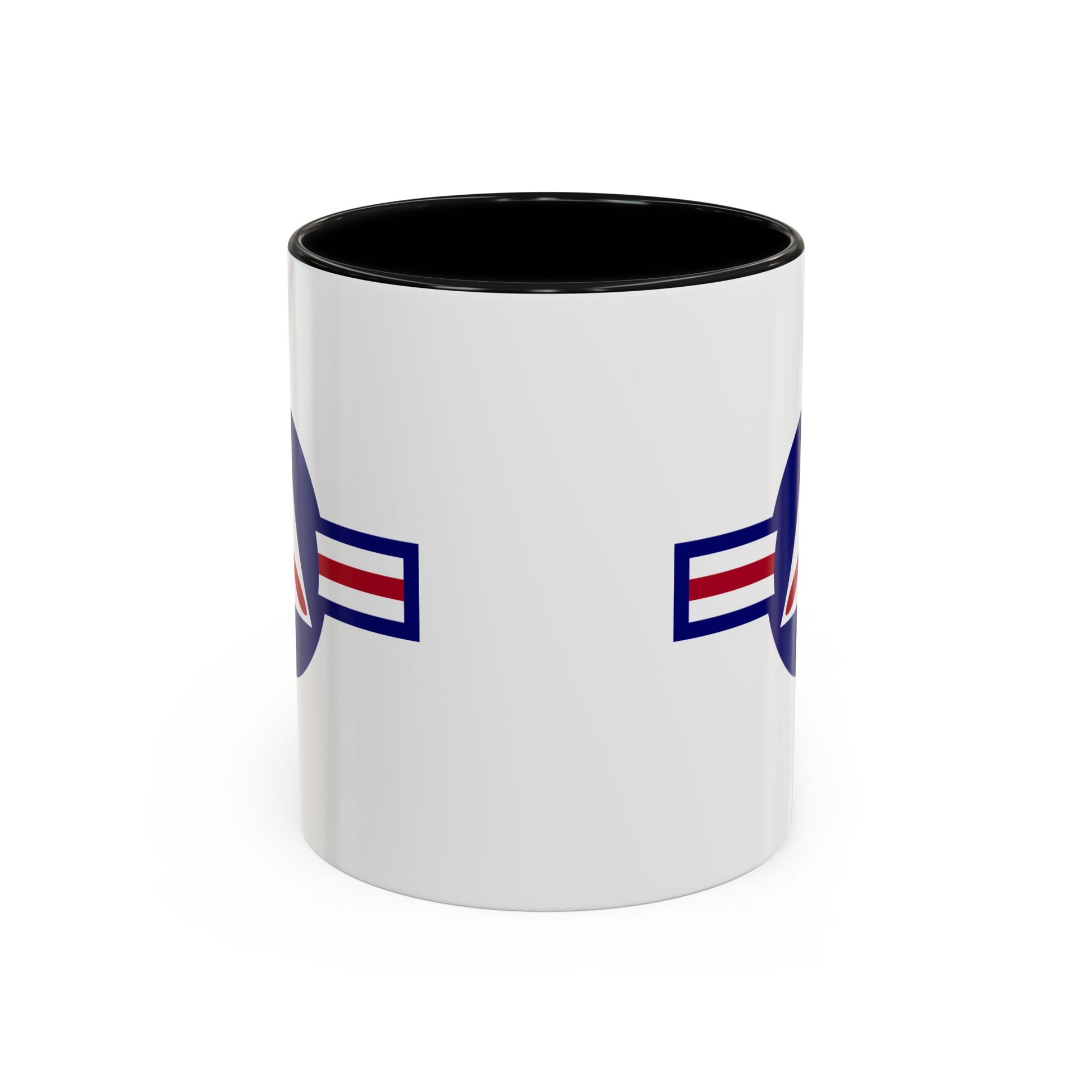 Civil Air Patrol Roundel Coffee Mug - Double Sided Print, Black Accent White Ceramic, 11oz by TheGlassyLass.com