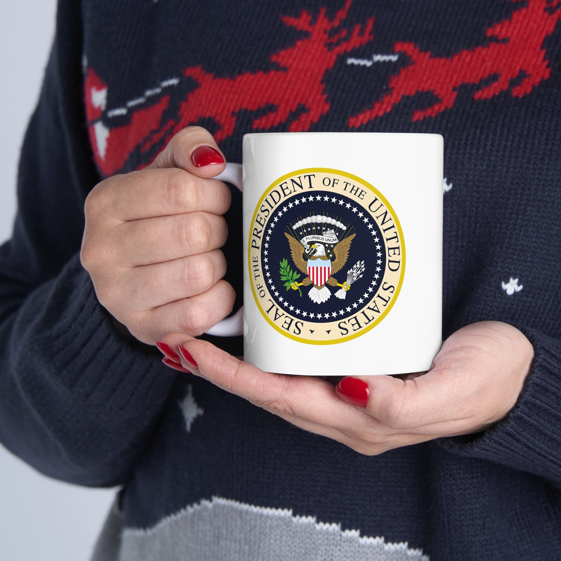 Presidential Seal Coffee Mug - Double Sided White Ceramic 11oz by TheGlassyLass.com