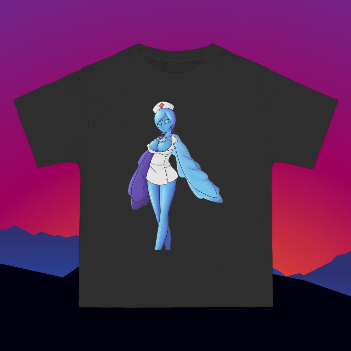 Andorian Nurse T-Shirt: (Hanes Beefy-T 100% Preshrunk Cotton) Custom Printed by TheGlassyLass.com