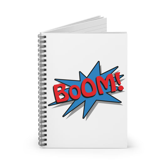 Superhero BOOM: Spiral Notebook - Log Books - Journals - Diaries - and More Custom Printed by TheGlassyLass
