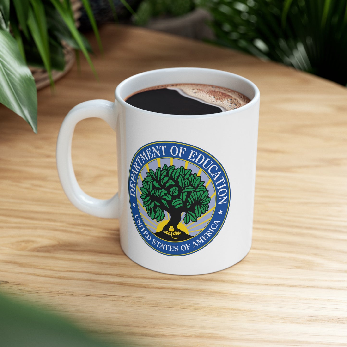 Department of Education Coffee Mug - Double Sided White Ceramic 11oz by TheGlassyLass.com