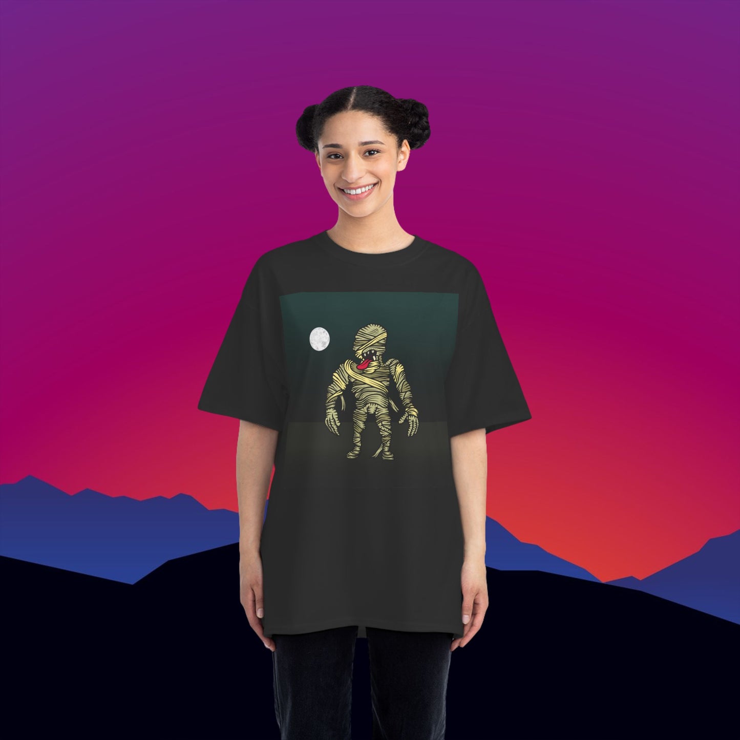 The Mummy's Curse T-Shirt: (Hanes Beefy-T 100% Preshrunk Cotton Custom Printed by TheGlassyLass.com