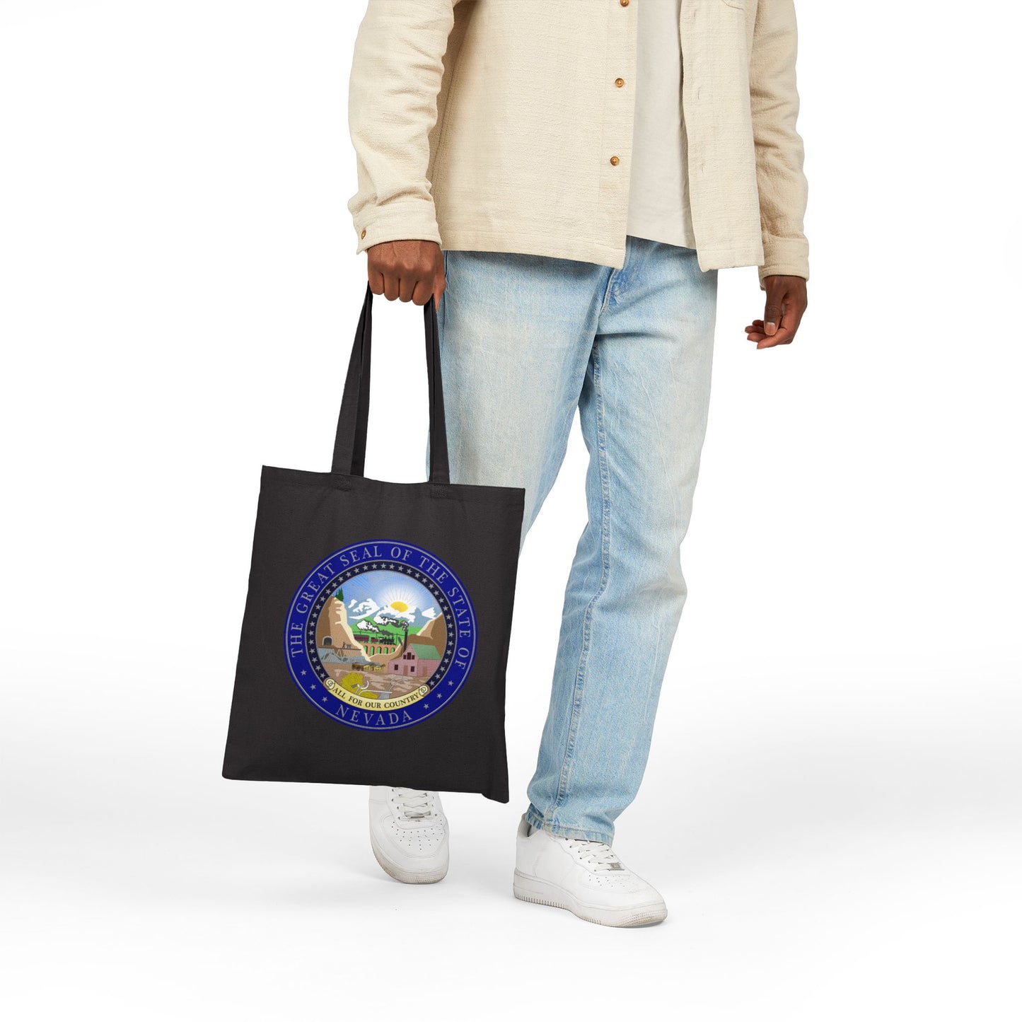 Sate of Nevada Seal Tote Bag - Heavyweight 100% Cotton Canvas by TheGlassyLass.com