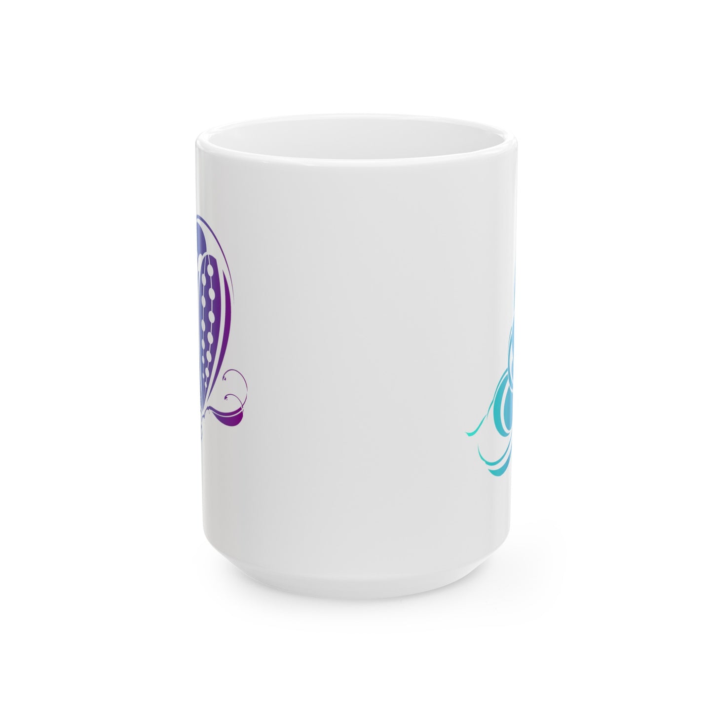 Butterfly Coffee Mug - Double Sided White Ceramic 15oz by TheGlassyLass.com