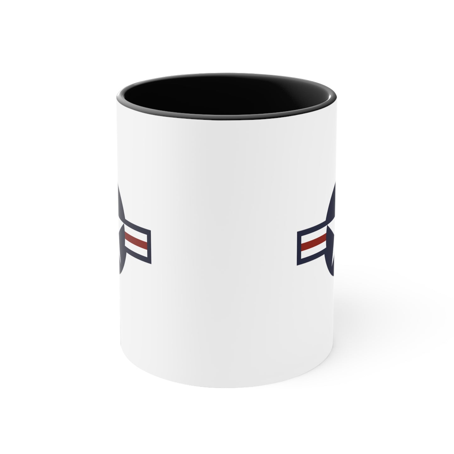 US Air Force Roundel Coffee Mug - Double Sided Black Accent Ceramic 11oz - by TheGlassyLass.com