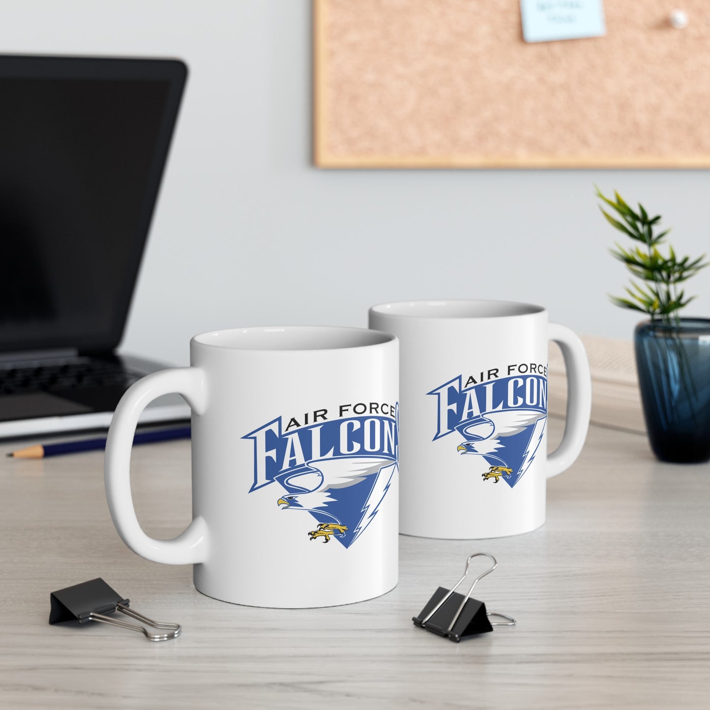 Air Force Falcons - Double Sided White Ceramic Coffee Mug 11oz by TheGlassyLass.com