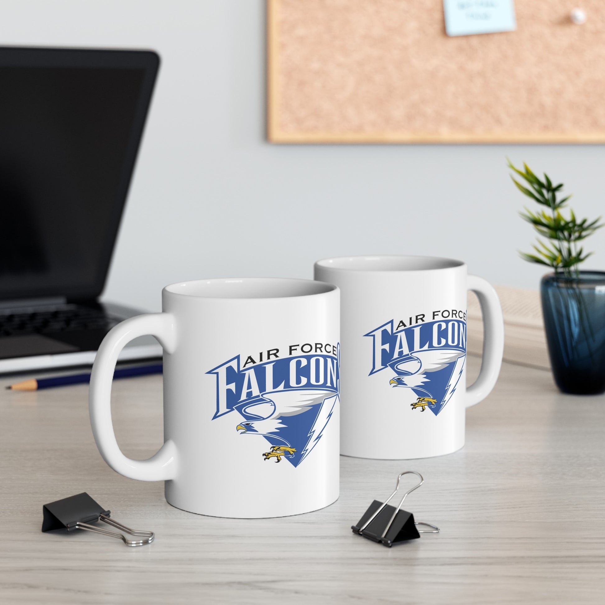 Air Force Falcons - Double Sided White Ceramic Coffee Mug 11oz by TheGlassyLass.com