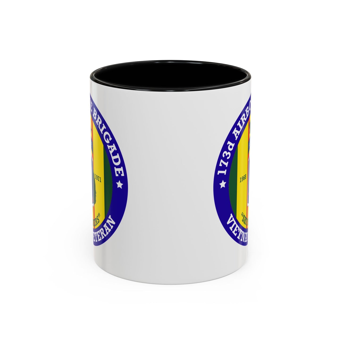 173rd Airborne Brigade Seal Coffee Mug - Double Sided Print, Black Accent White Ceramic, 11oz by TheGlassyLass.com