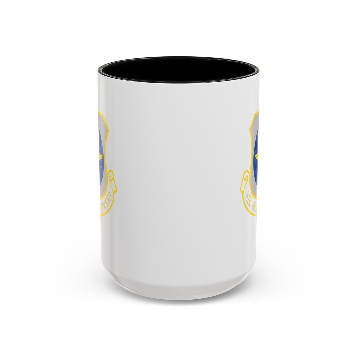 US Air Force Air Mobility Command - Double Sided Black Accent White Ceramic Coffee Mug 15oz by TheGlassyLass.com