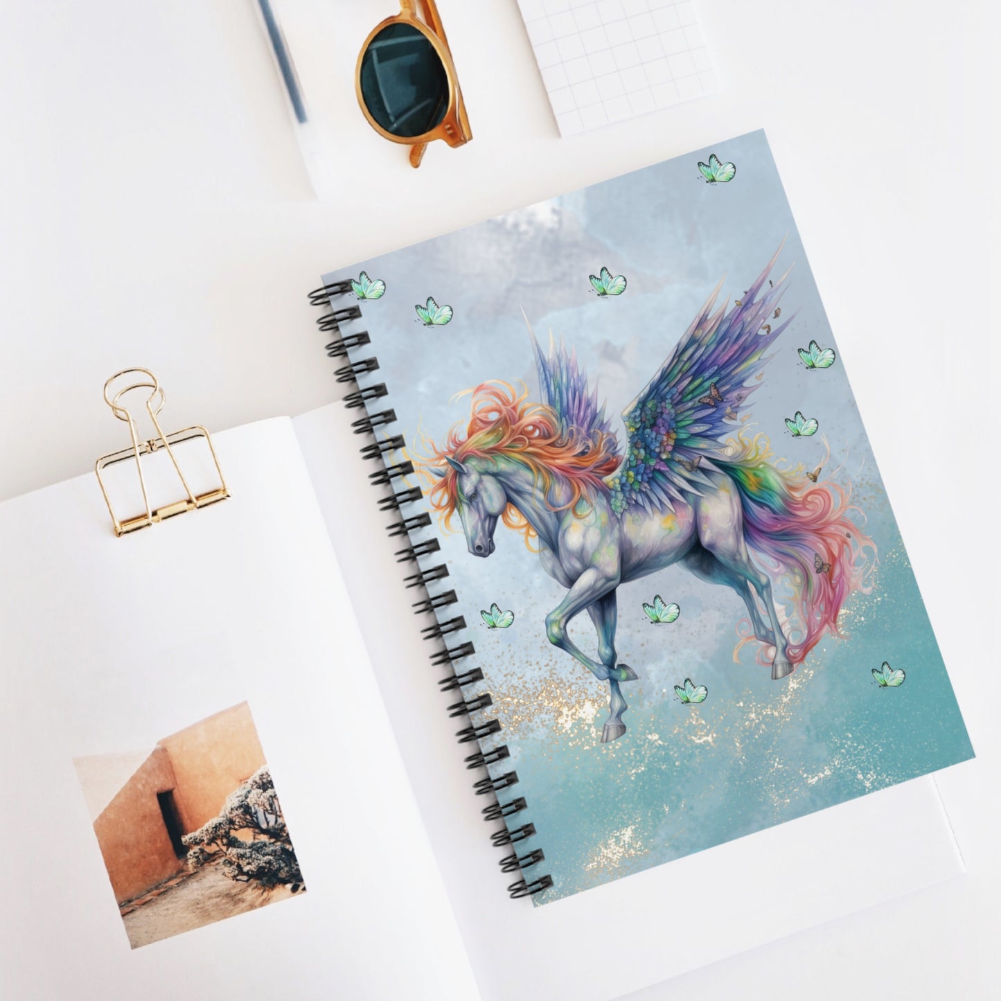 Unicorn Wings: Spiral Notebook - Log Books - Journals - Diaries - and More Custom Printed by TheGlassyLass.com
