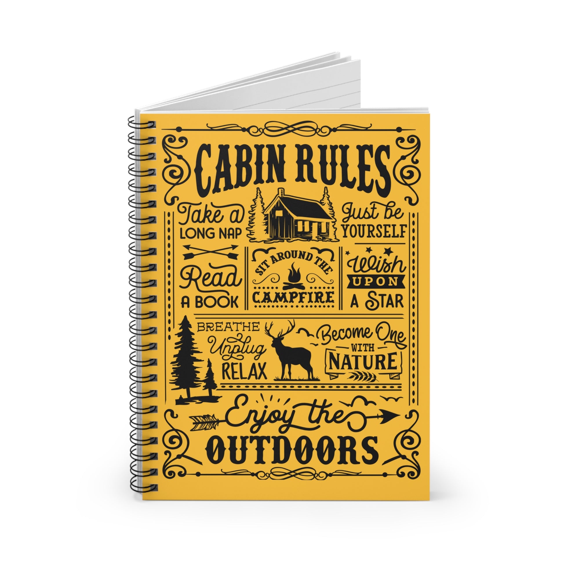 Cabin Rules: Spiral Notebook - Log Books - Journals - Diaries - and More Custom Printed by TheGlassyLass.com