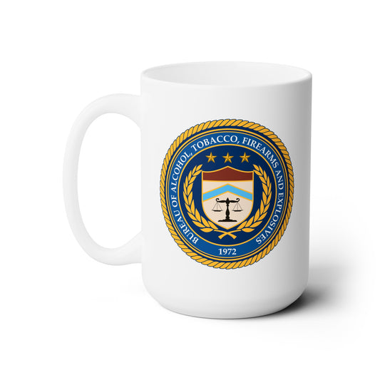 US ATF Seal Coffee Mug - Double Sided White Ceramic 15oz by TheGlassyLass.com